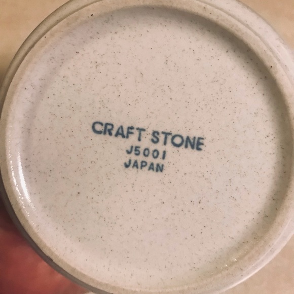 Craftstone creamer and sugar . Craftstone made in Japan - Picture 6 of 8